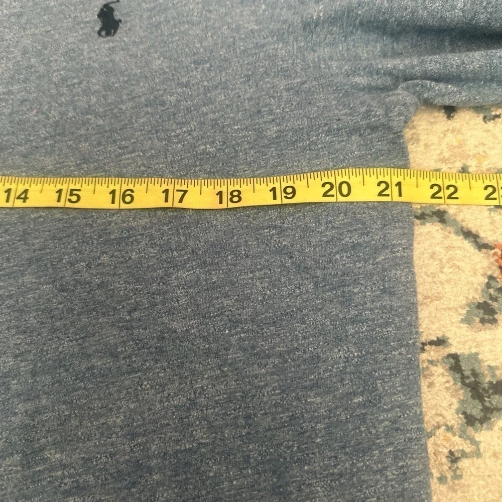 Polo Ralph Lauren Men’s Sz L T-Shirt  Long Sleeve Blue Heather Custom Fit
